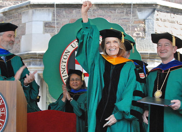 Gloria Steinem accepts her honorary degree